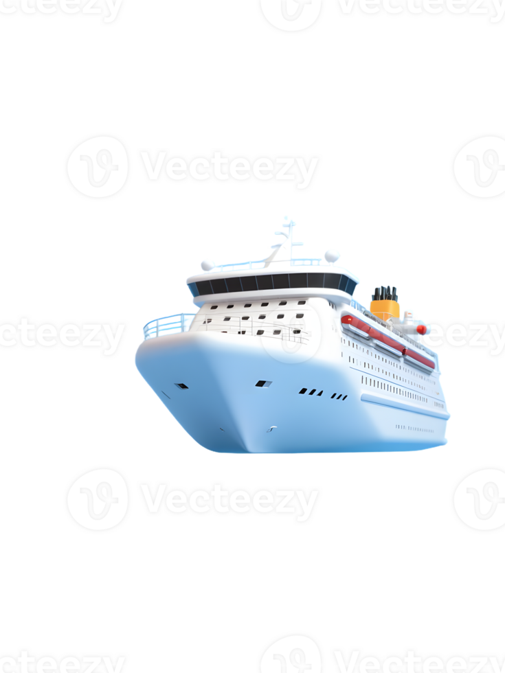 isolated 3d cruise ship on blank space png