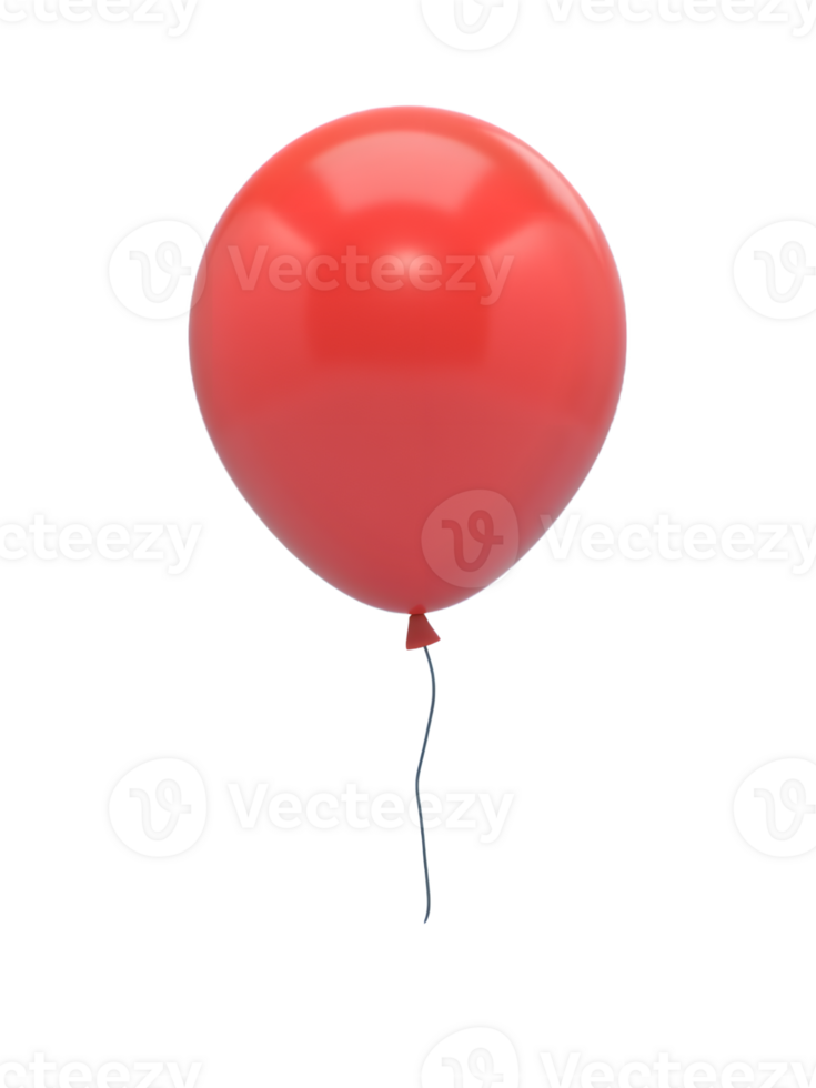 isolated realistic 3d red balloons for decoration or party png