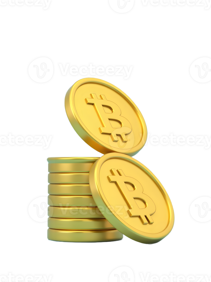 isolated gold coins with blank space png