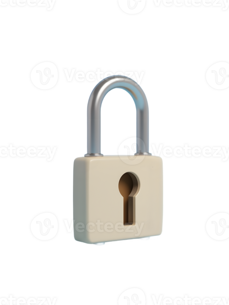 isolated realistic padlock for security png