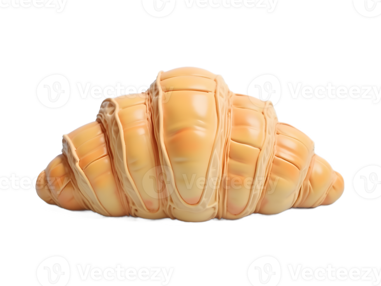 isolated realistic 3d delicious croisant png