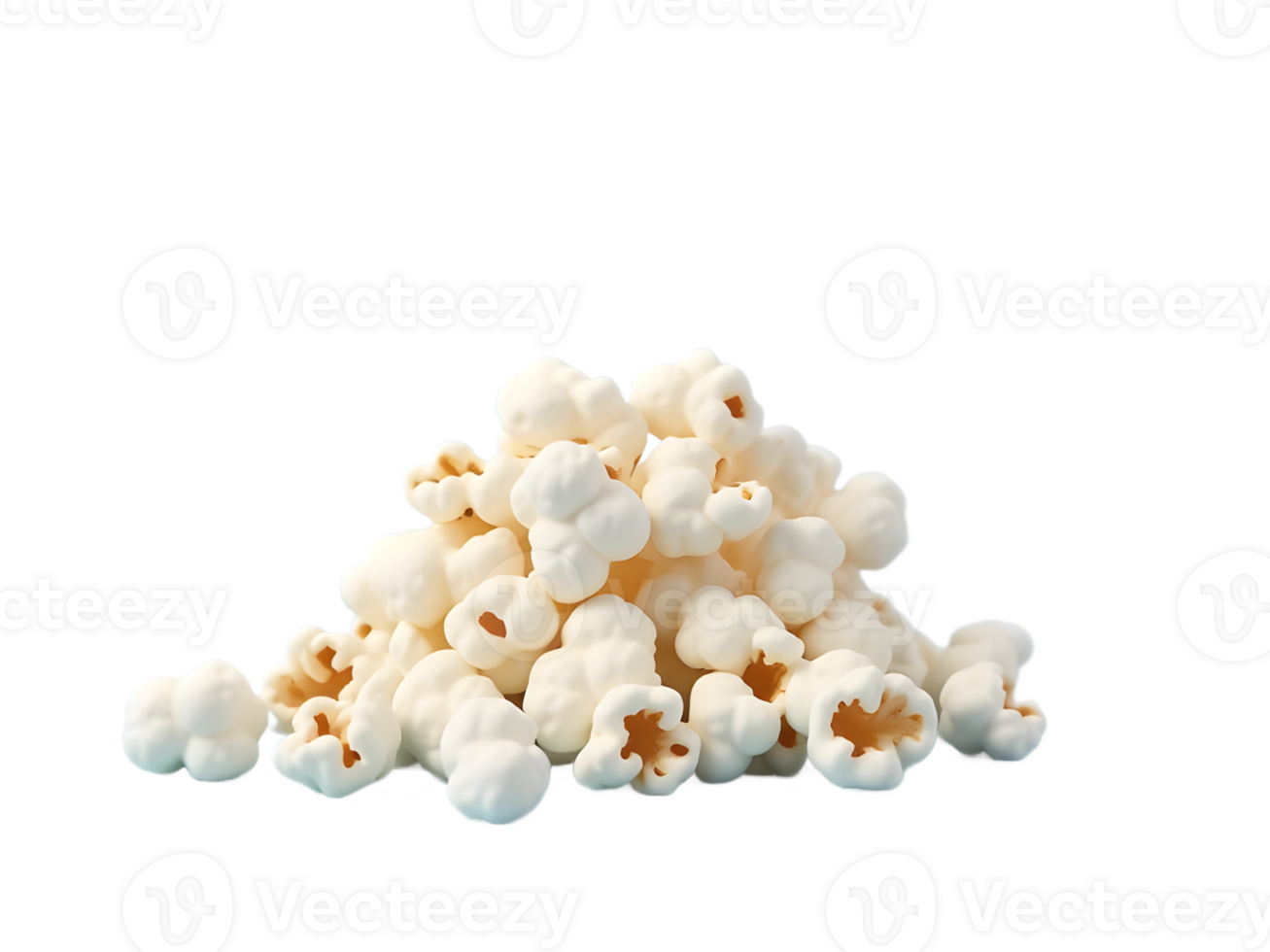 isolated realistic popcorn on blank background png