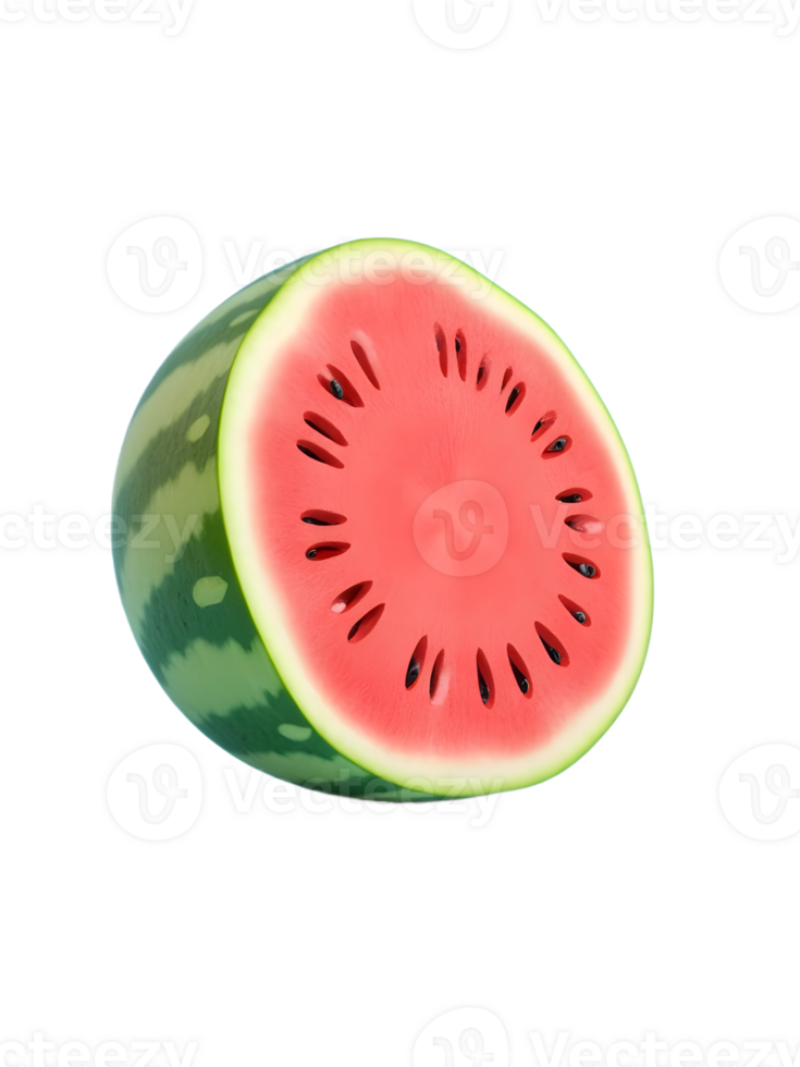 isolated realistic 3d sliced watermelon png