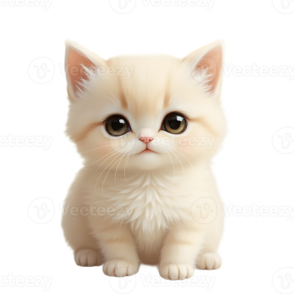 isolated cute kitten with soft fur png