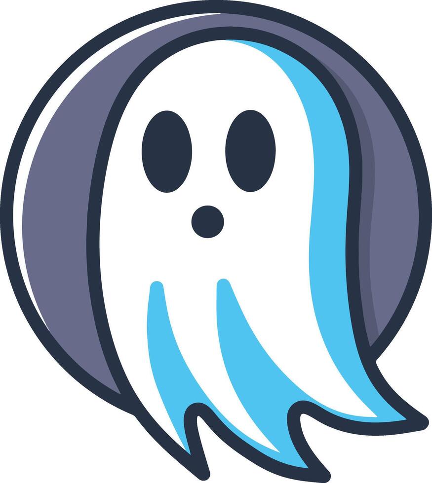 Simple ghost logo design art vector