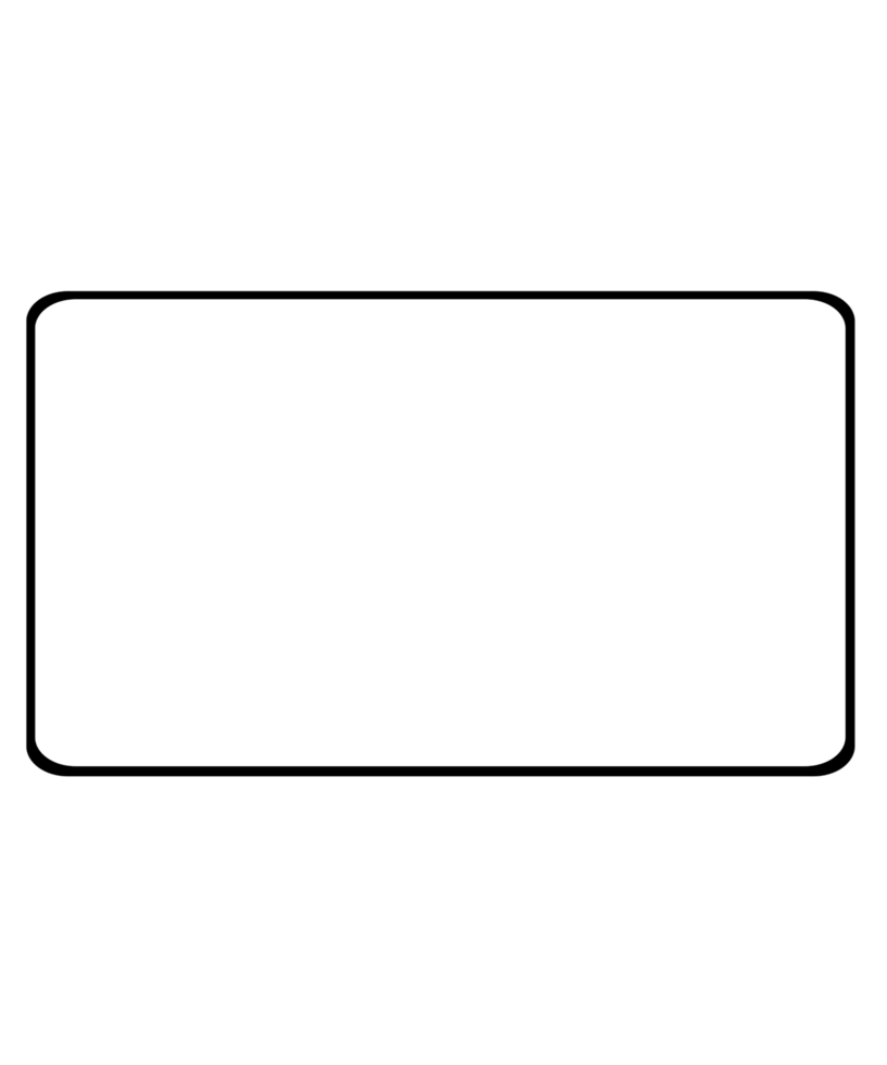 A white rectangle with a black background png