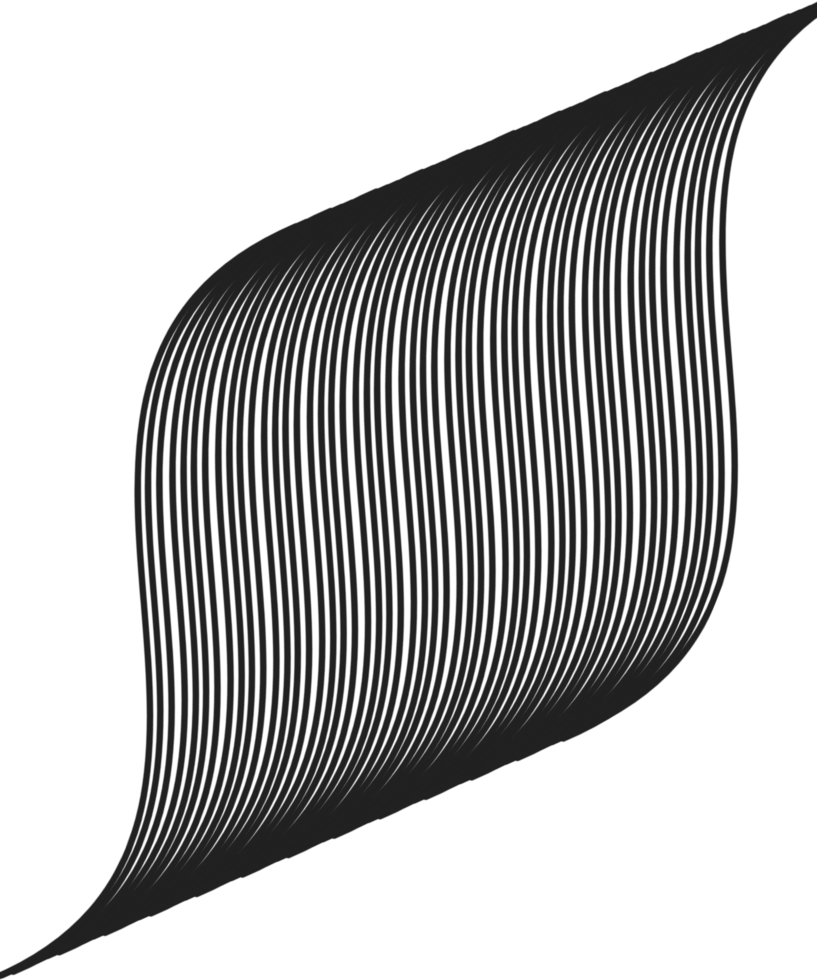 A black and white illustration featuring a simple, elegant curved line on a blank background. png