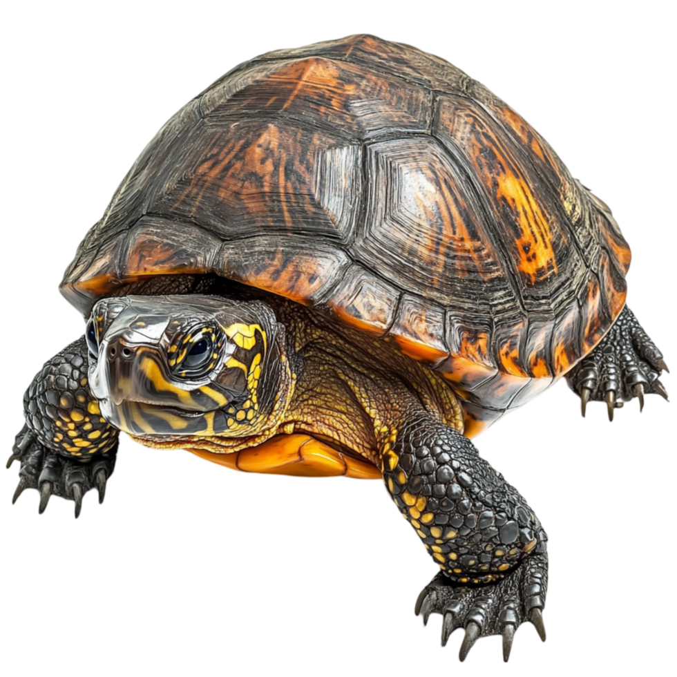 Realistic Turtle with Textured Shell png