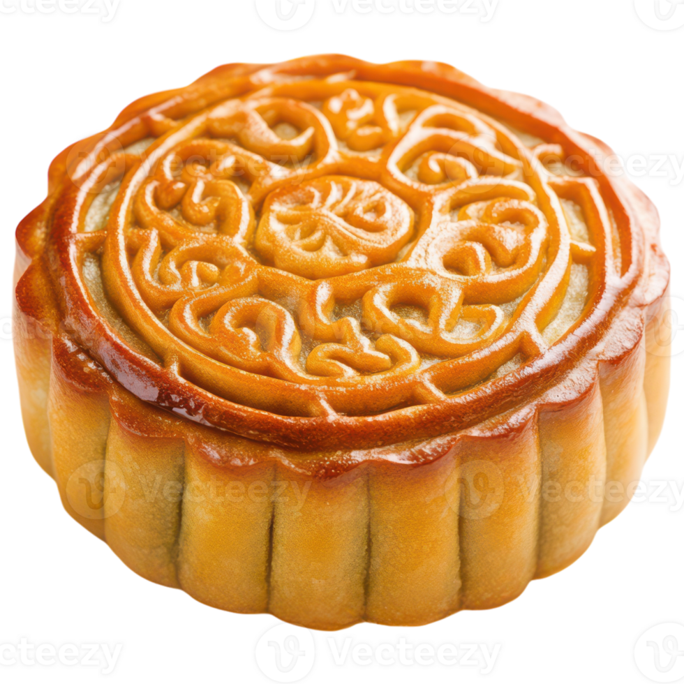 A moon cake with a design on it png
