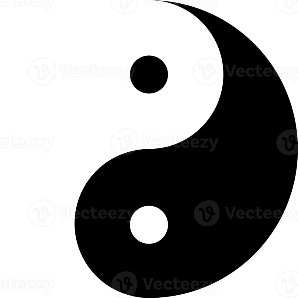 yin yang symbol. Black and white yin yang. Tai chi png