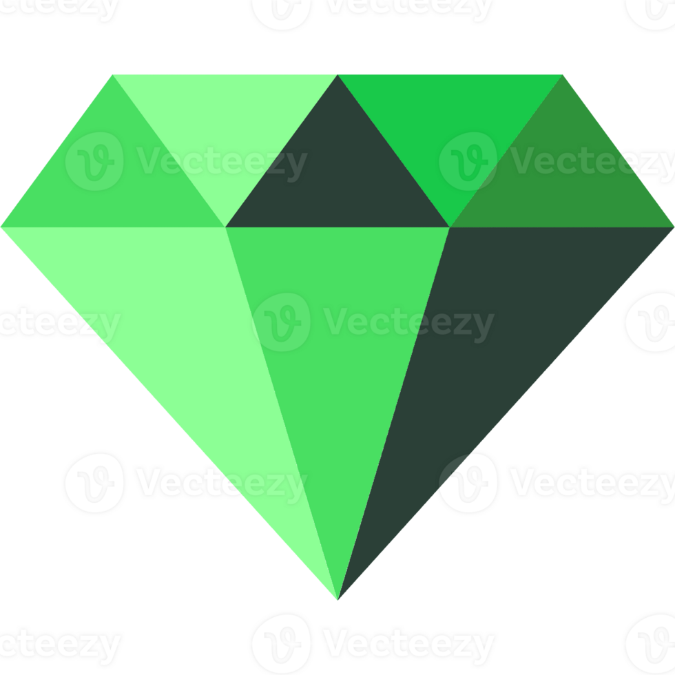 Green diamond icon. green gem png