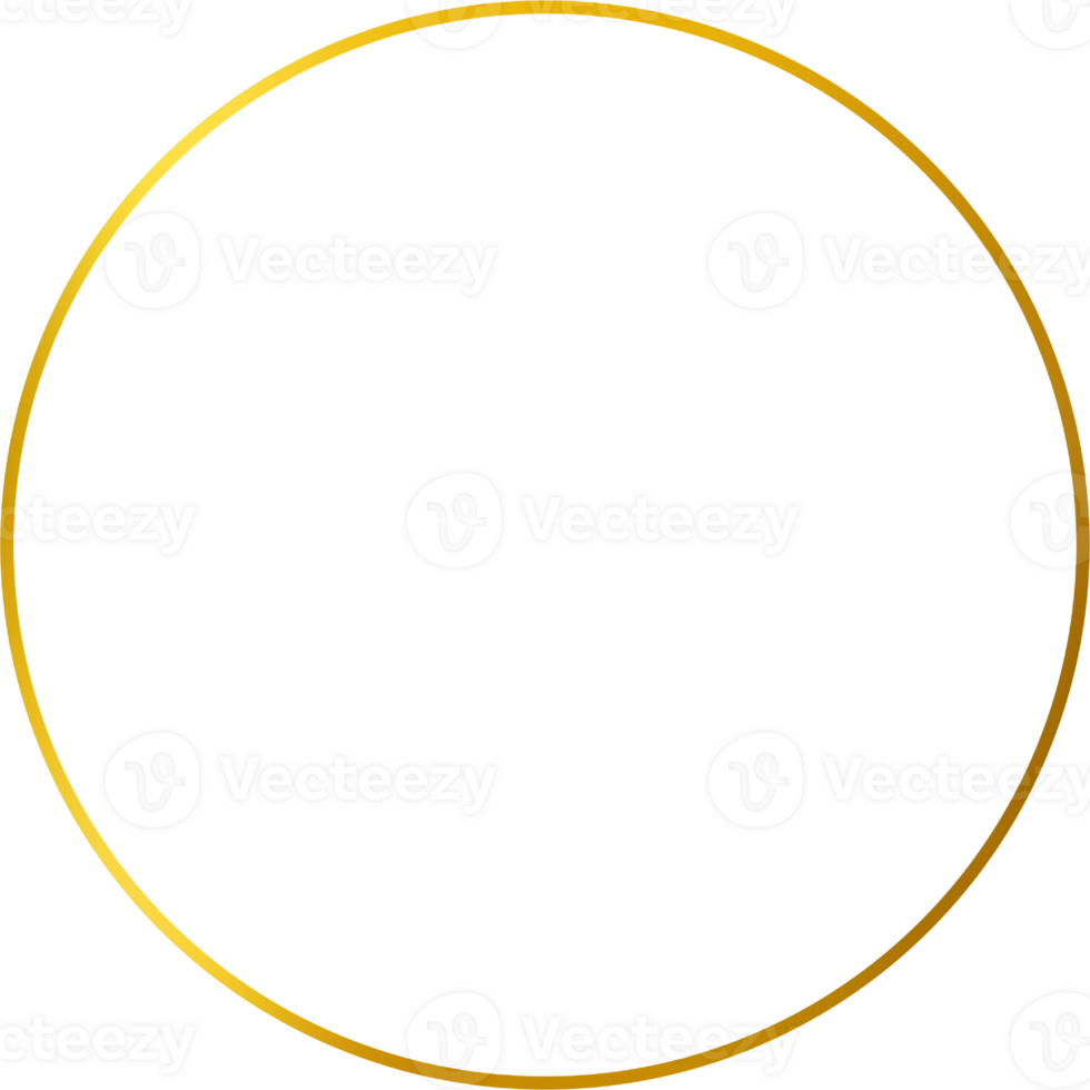 Gold circle outline. Gold circle frame. Gold ring. png