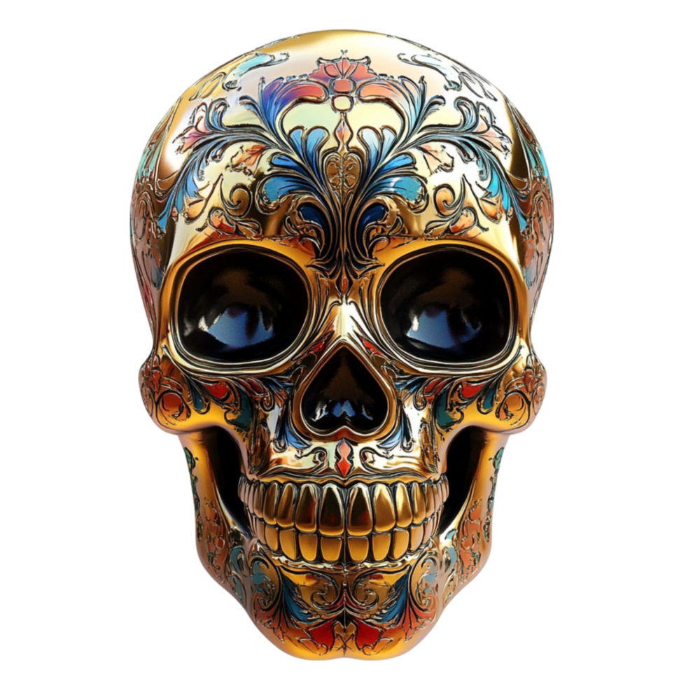 Set of skulls mexican day of the dead png