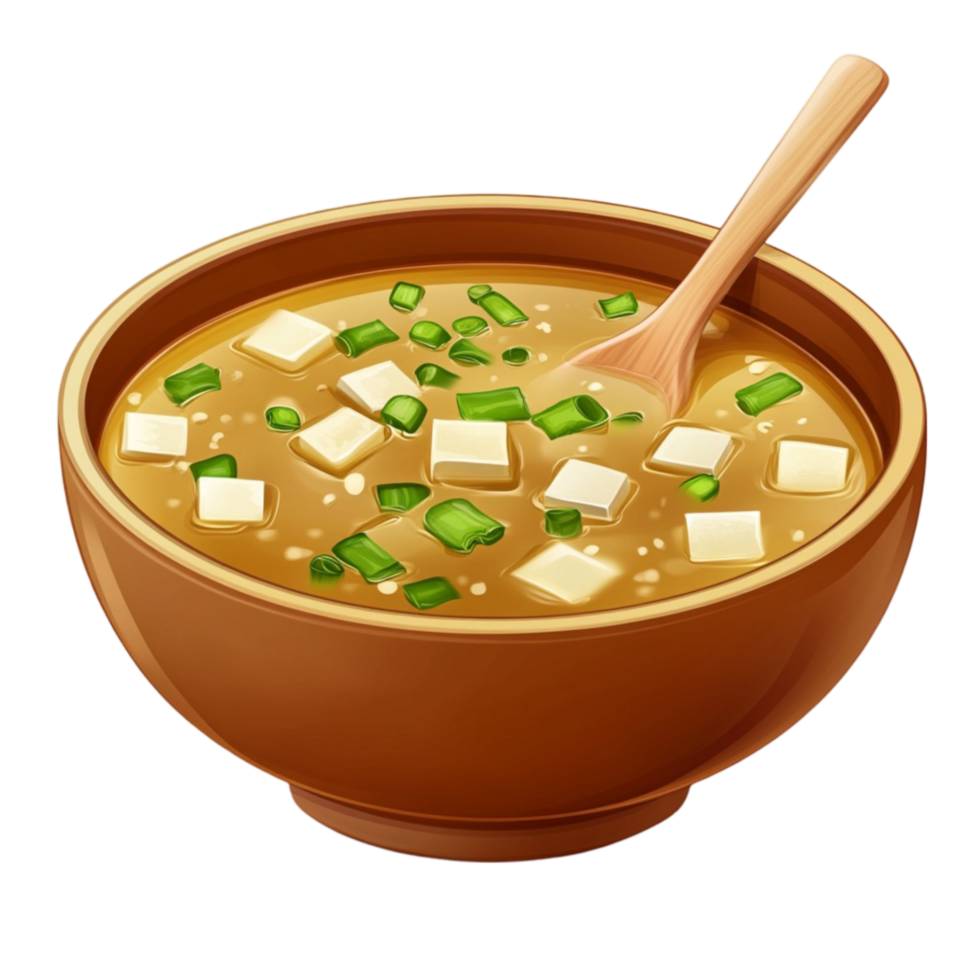 Vegetable Soup with Tofu on Transparent Background png
