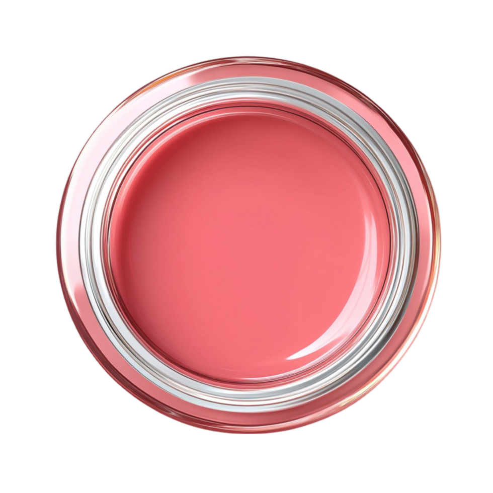 Pink paint in a tin on a transparent background. png