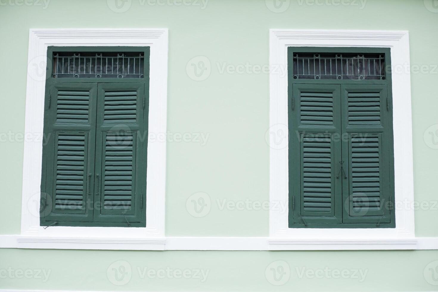 Old window in wall photo