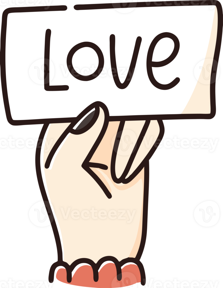 Hand holding note png