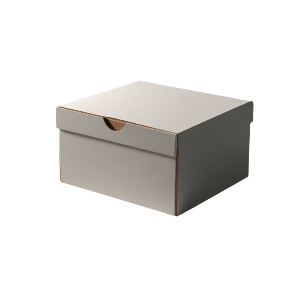 white cardboard on an isolated background suitable for mock up png