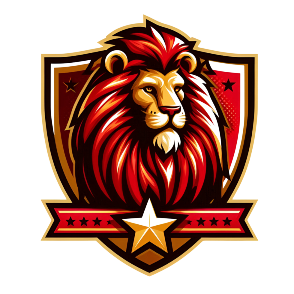 lion head logo, illustration png