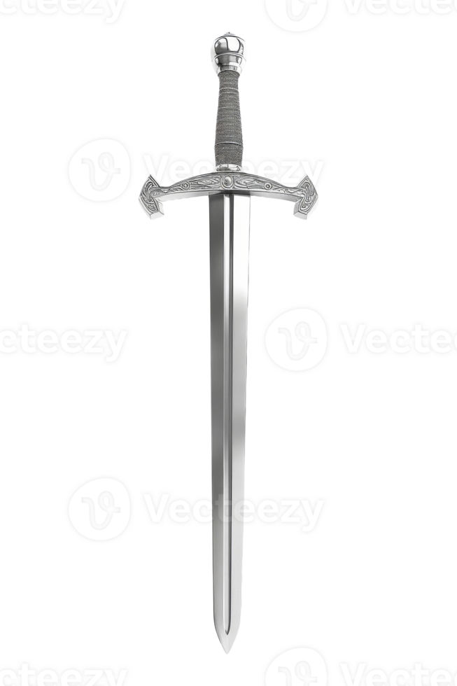 Elegant Sword Displayed on Isolated Background png