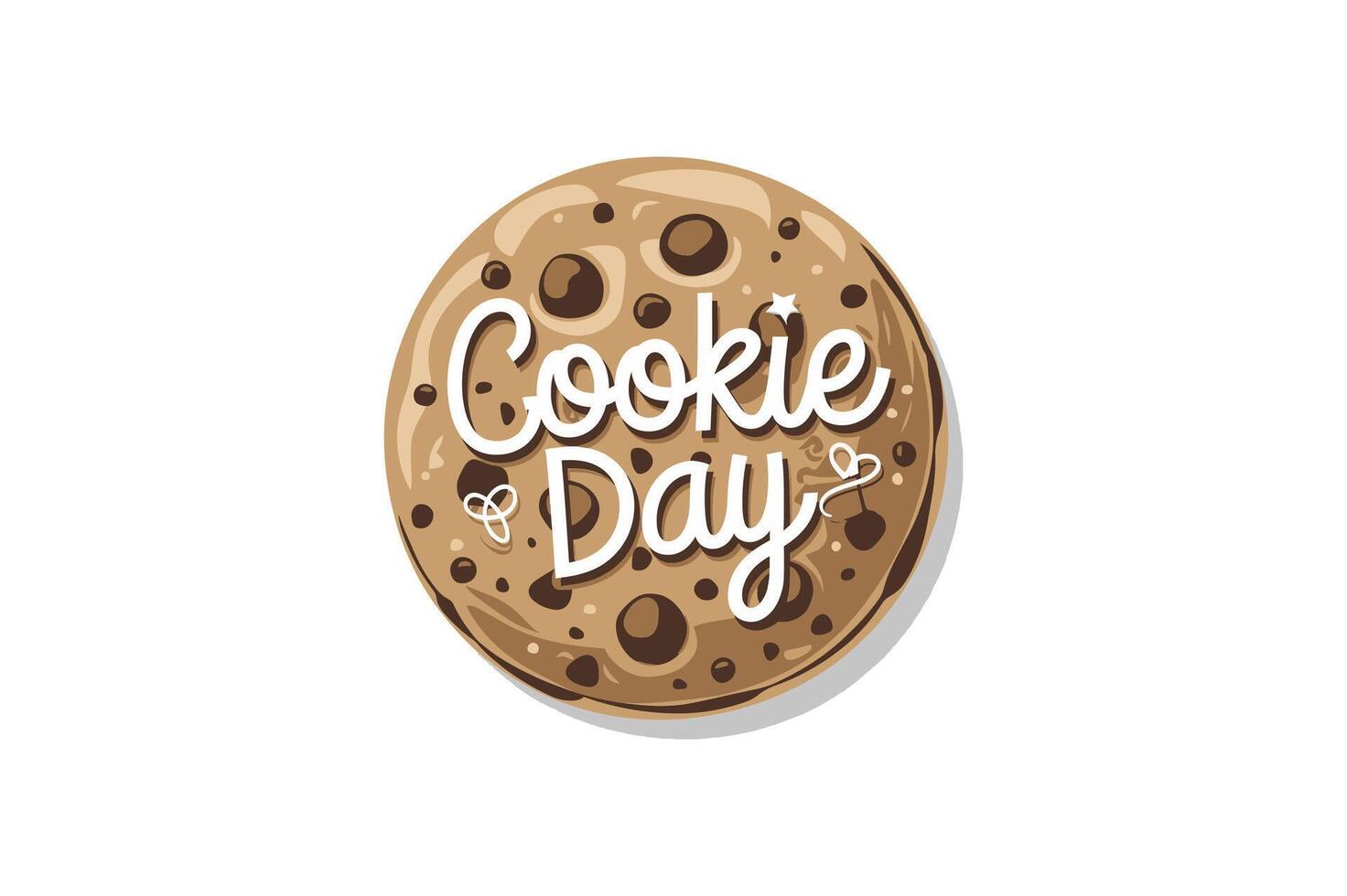Golden Bites Cookie Silhouette Art vector