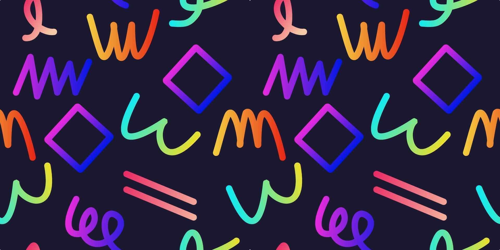 A colorful pattern with the letters m and w vector