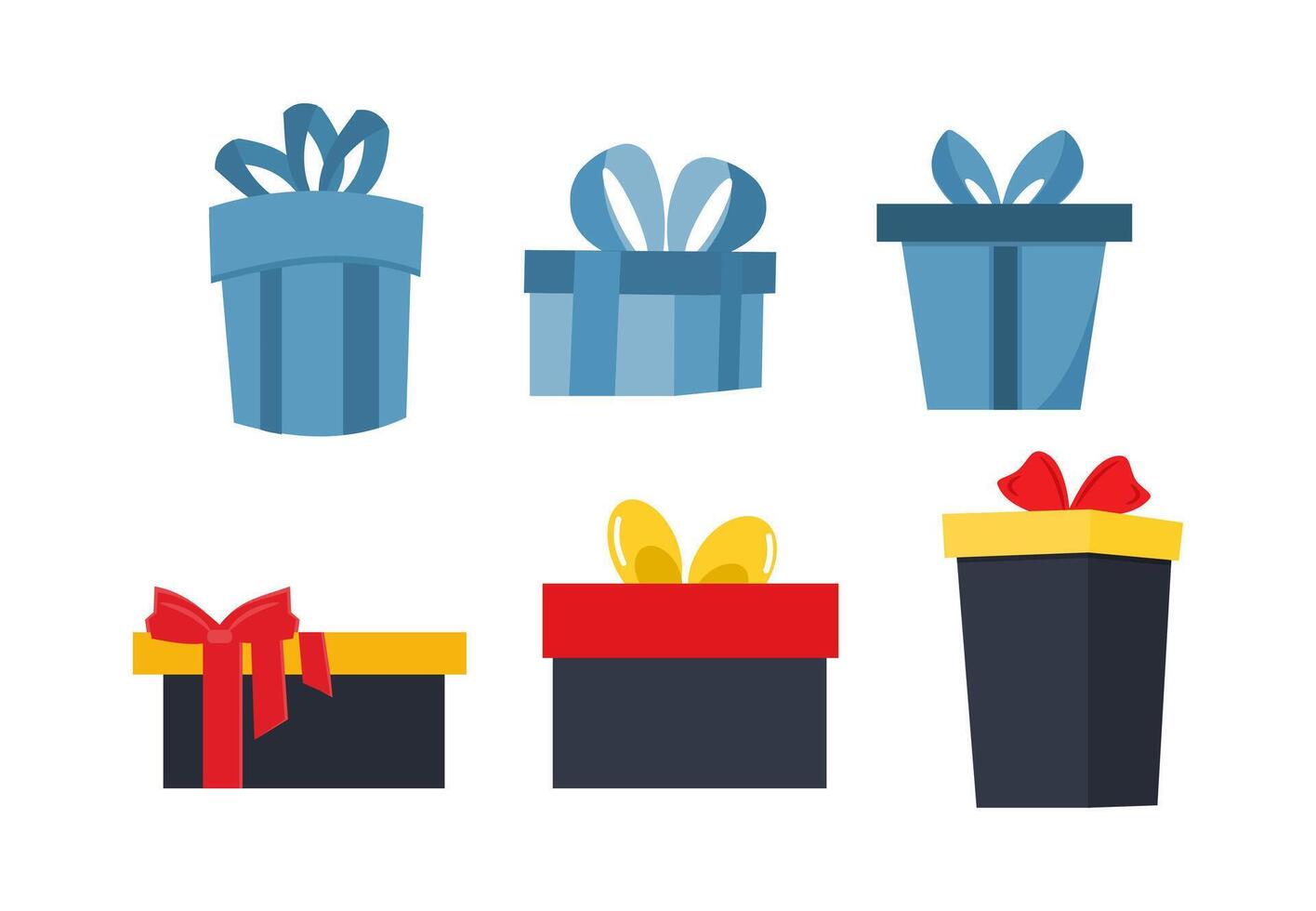 Gift boxes set illustration vector