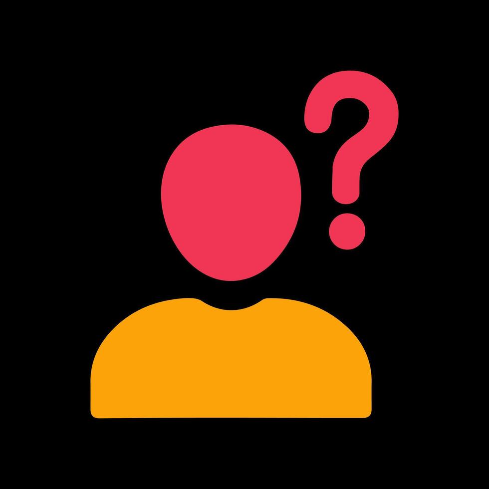 Confused Person Icon Design vector