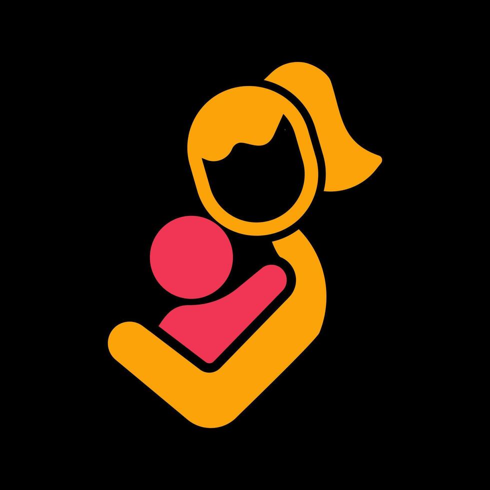 Mother and Child Icon Design vector