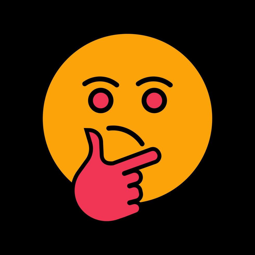 Thinking Face Icon Design vector