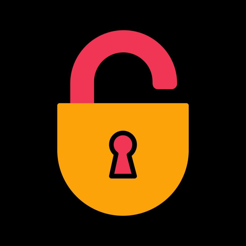 Open Lock Icon Design vector