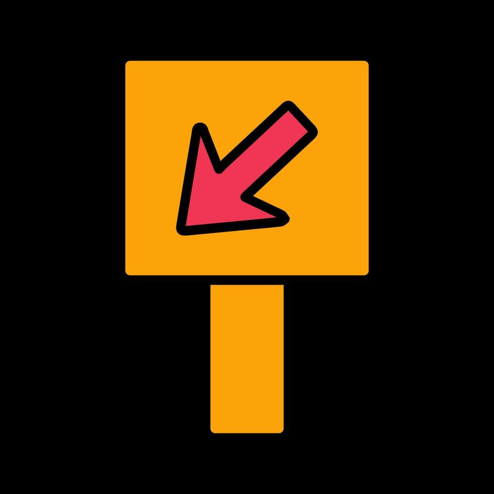 Diagonal Down Left Arrow Icon Design vector