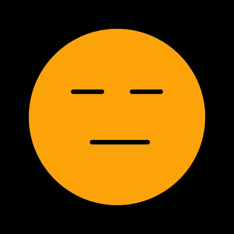 Neutral Face Icon Design vector