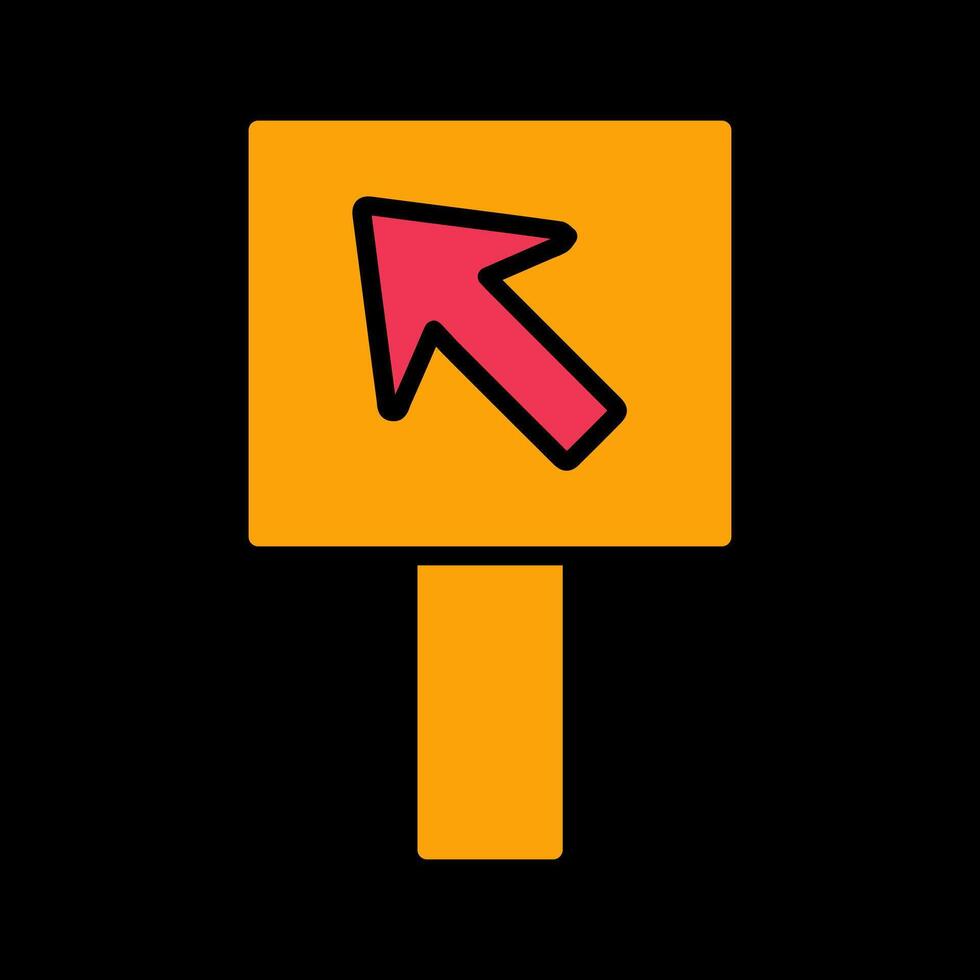 Diagonal Up Left Arrow Icon Design vector
