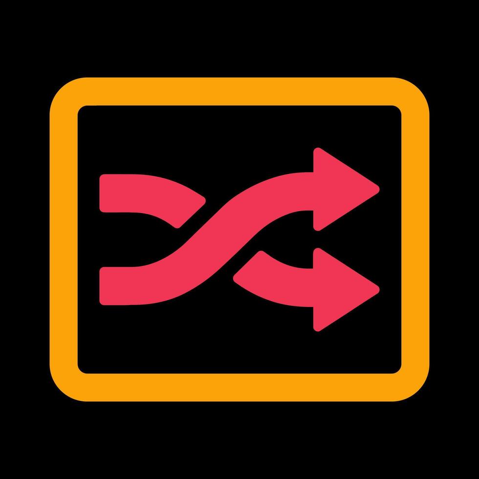Shuffle Tracks Button Icon Design vector