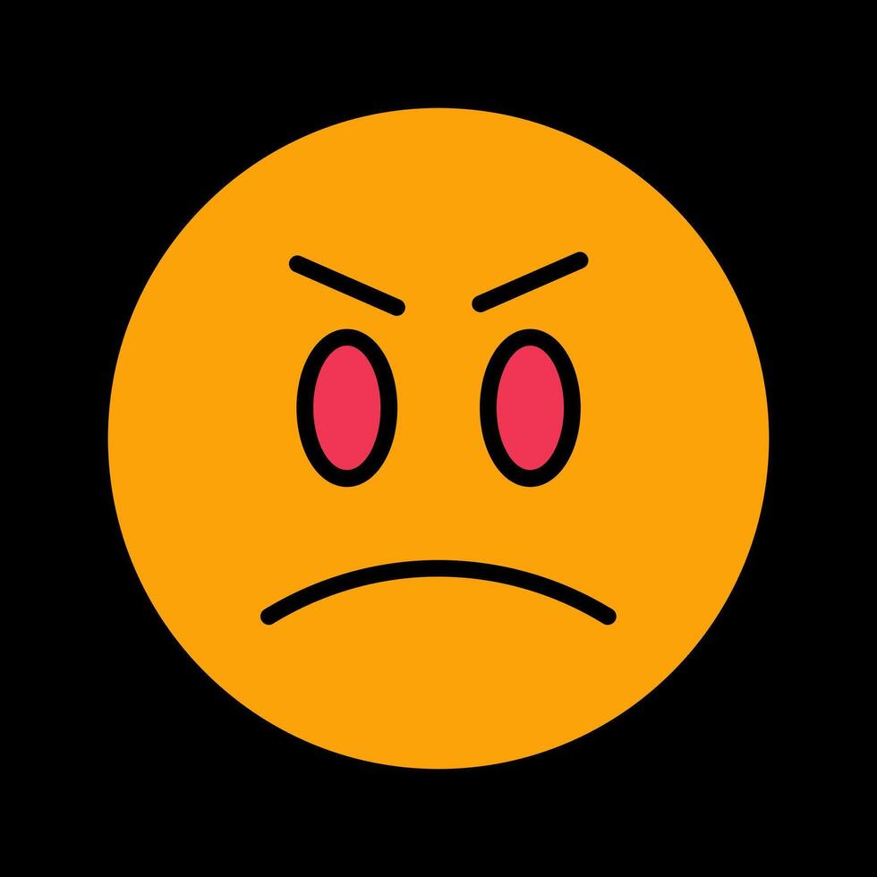 Angry Face Icon Design vector