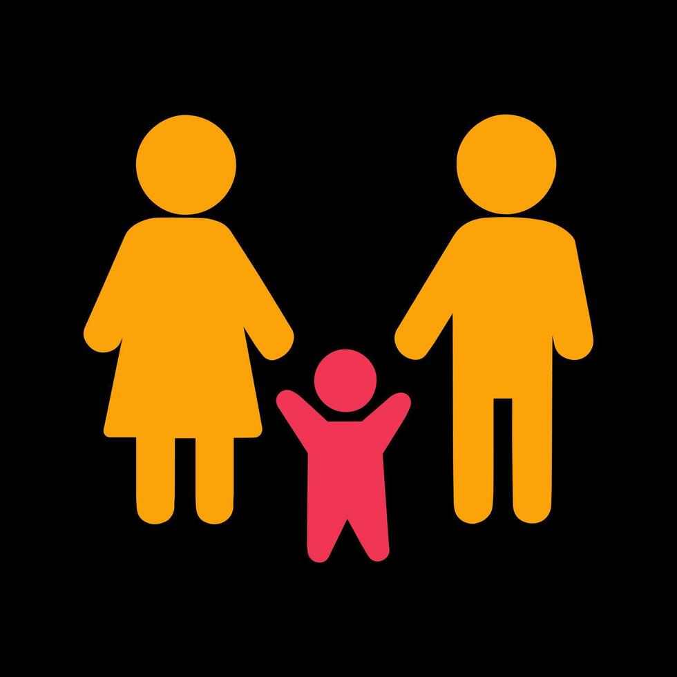 Family Photo Icon Design vector