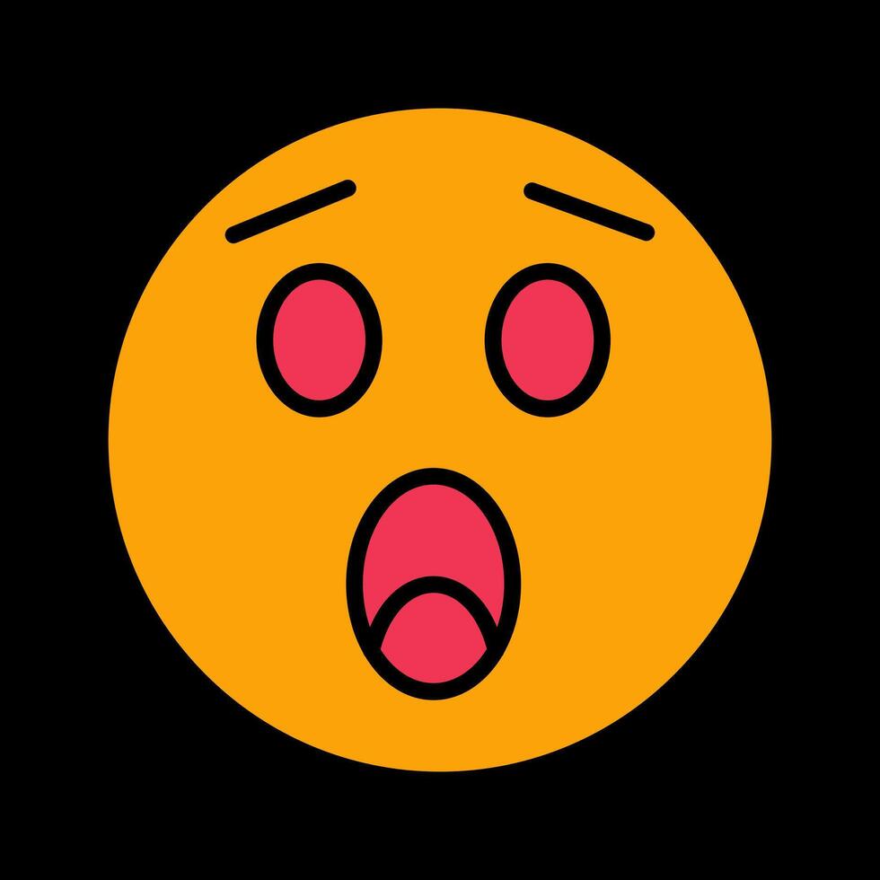 Astonished Face Icon Design vector