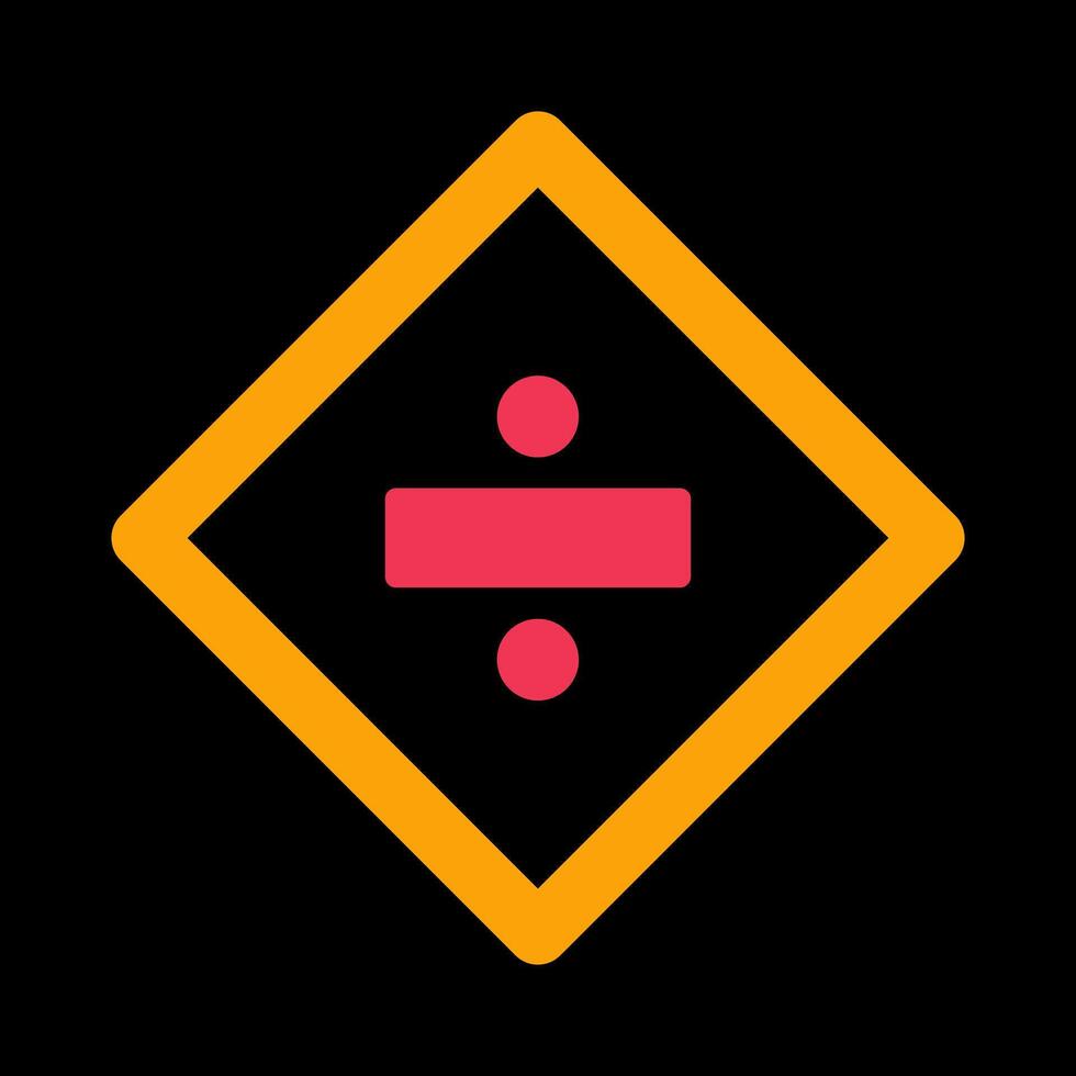 Division Sign Icon Design vector