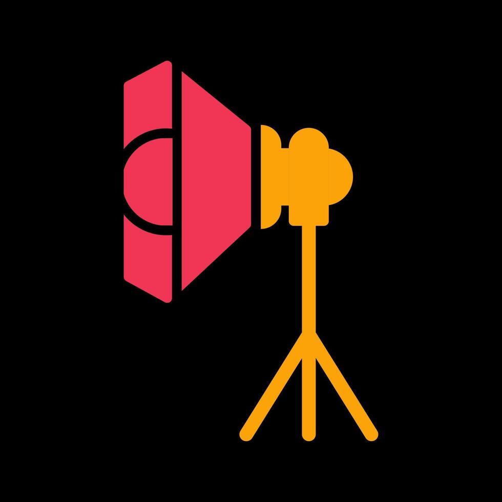 Photography Studio Lights Icon Design vector