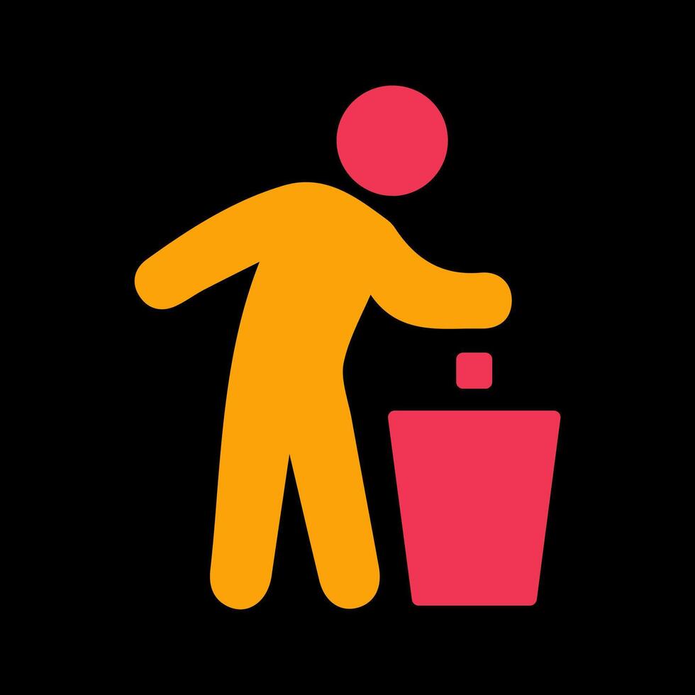 Litter in Bin Sign Icon Design vector