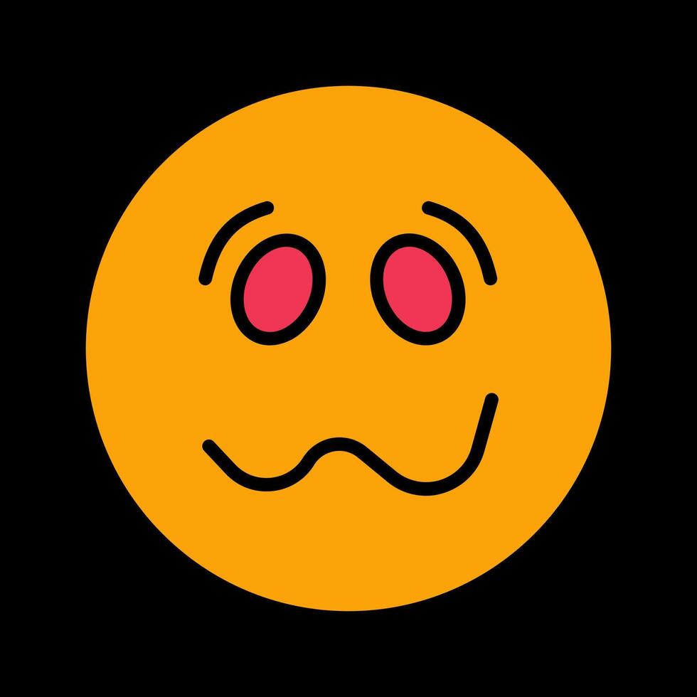 Woozy Face Icon Design vector