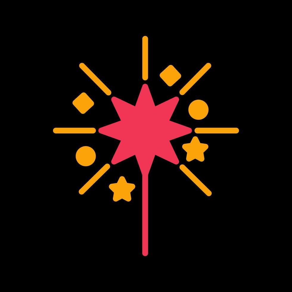 Sparklers Icon Design vector