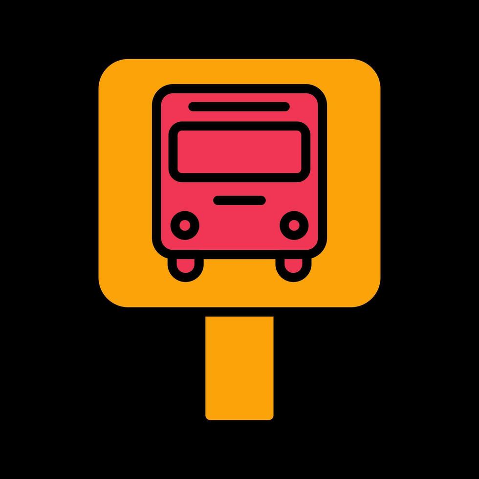 Bus Stop Icon Design vector