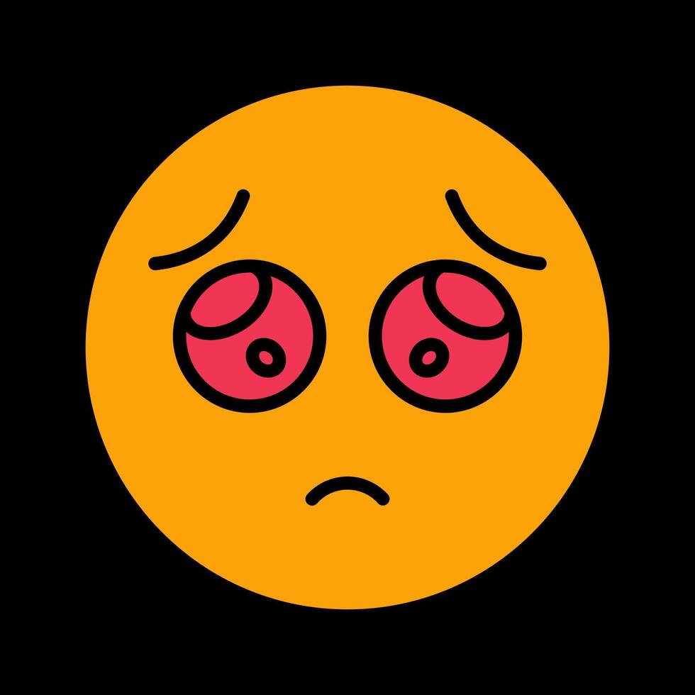 Pleading Face Icon Design vector