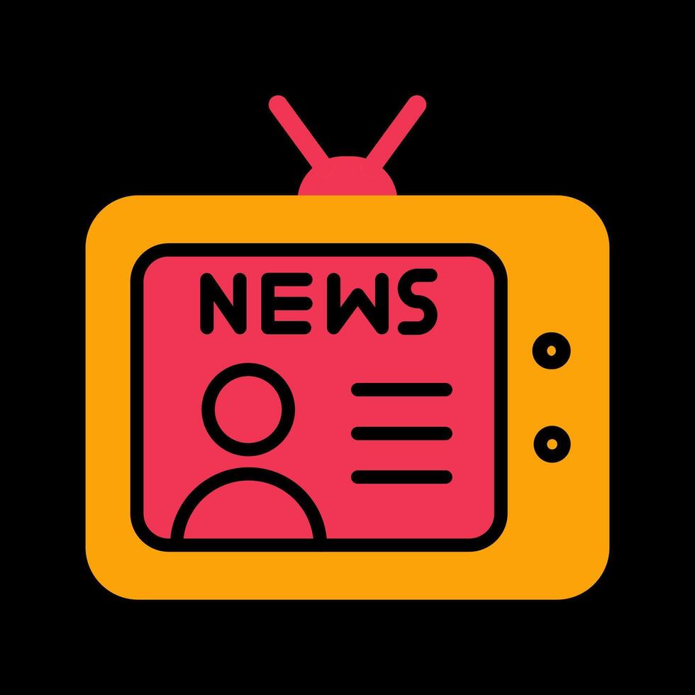 Newsreader Icon Design vector