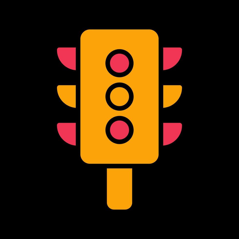Vertical Traffic Light Icon Design vector