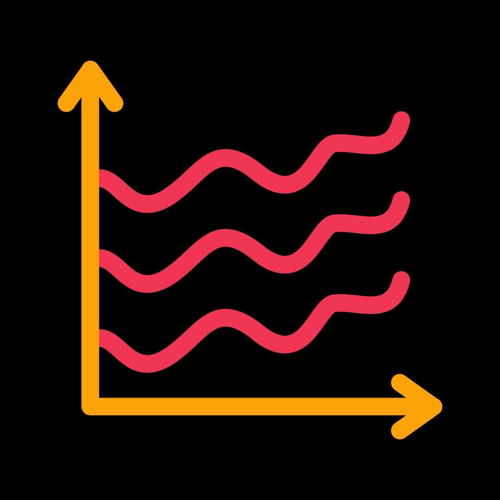 Spline Chart Icon Design vector