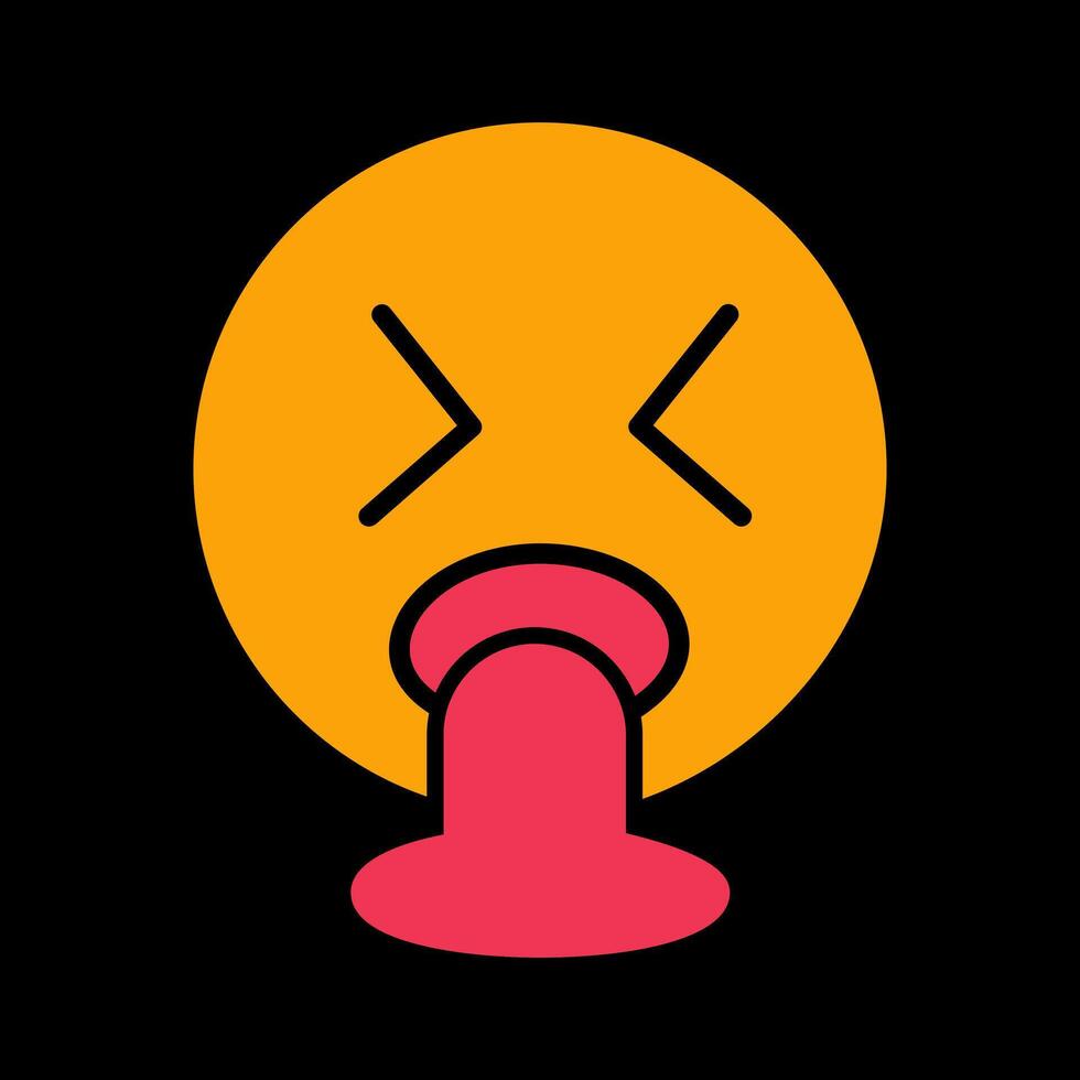 Face Vomiting Icon Design vector