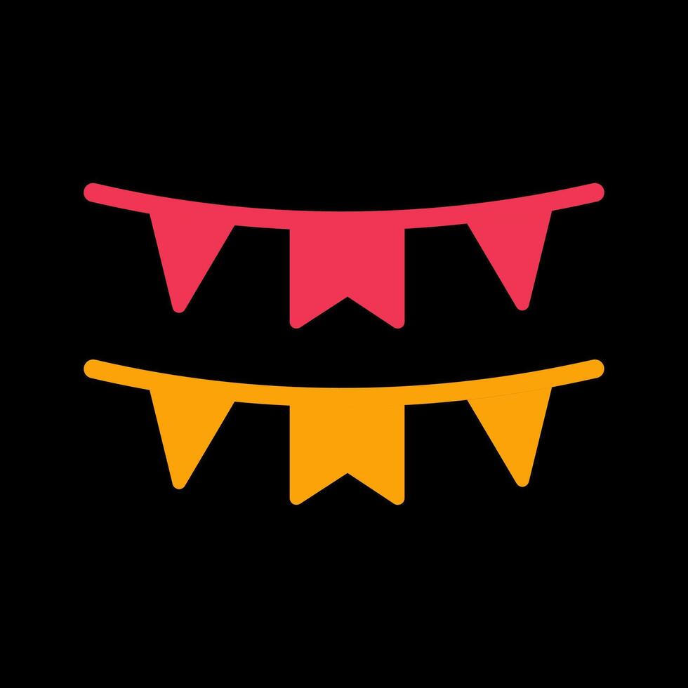 Bunting Flags Icon Design vector